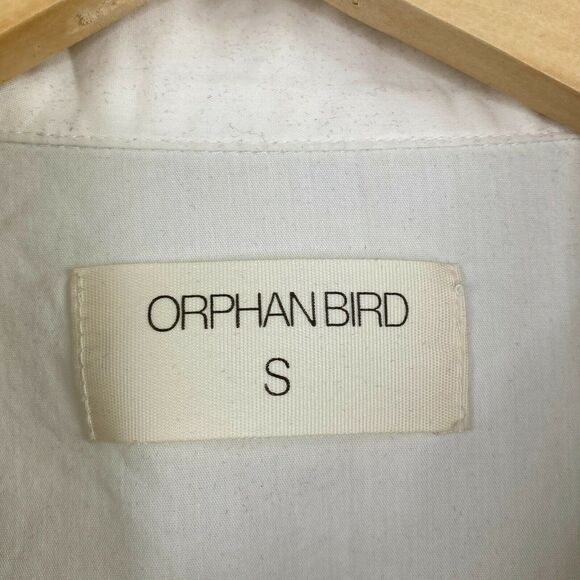Orphan Bird Khaki Brown Off White Button Down Shirt Men's Size Small S - Picture 3 of 6